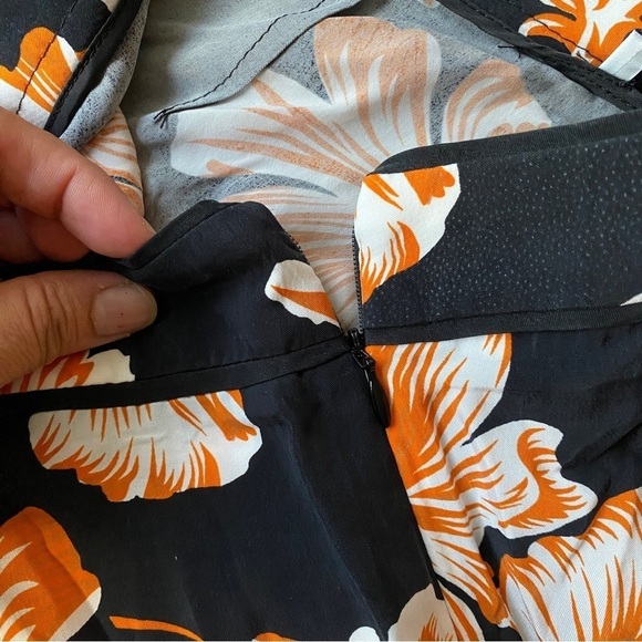 İPEKYOL High Waist floral Woman Trousers size US 10 - Picture 7 of 10